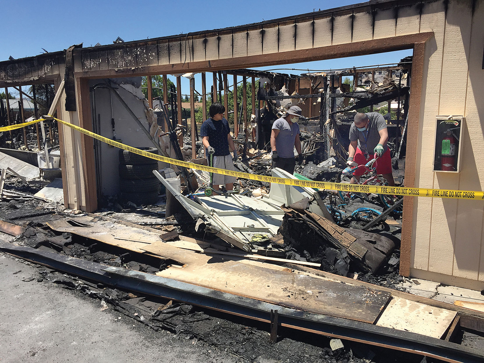 Aftermath of Clover Road fire
